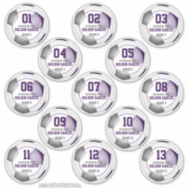 Adesivo Conjunto de 13 meninas, rapazes, cinza roxa, equip