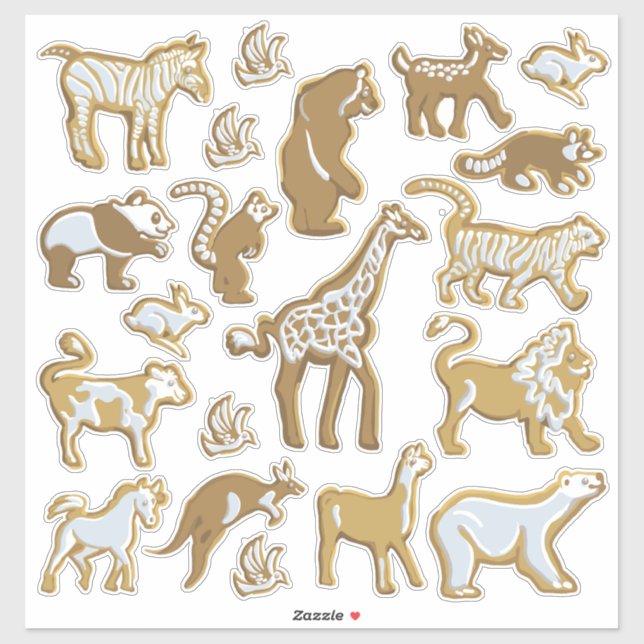 Adesivo Conjunto de 16 biscoitos de pão-gigante (Folha)