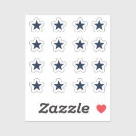 Adesivo Conjunto de 16 Estrelas Azul-Marinho