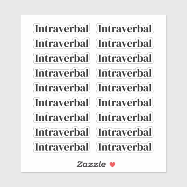 Adesivo Conjunto de 18 Rótulos ABA | Autocolantes Autismos (Folha)