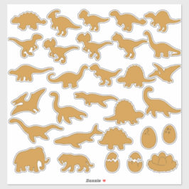 Adesivo Conjunto de 30 adictos a nuggets de dinossauro