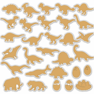 Adesivo Conjunto de 30 adictos a nuggets de dinossauro