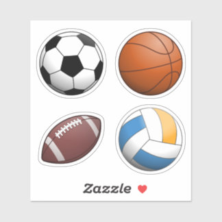 Adesivo Conjunto de 4 bolas esportivas