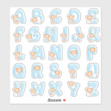 Conjunto de Alfabetos do Urso Azul