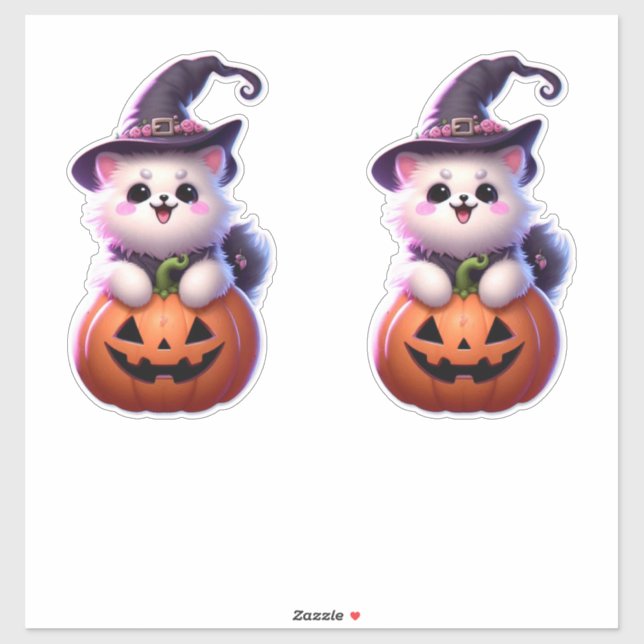 Adesivo Conjunto de arte Fluffy puppy ai (Folha)