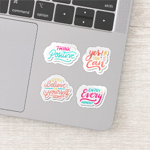 Adesivo Conjunto de autocolantes de letras motivacional