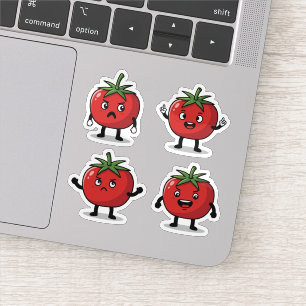 Adesivo Conjunto de autocolantes de tomate Emoji