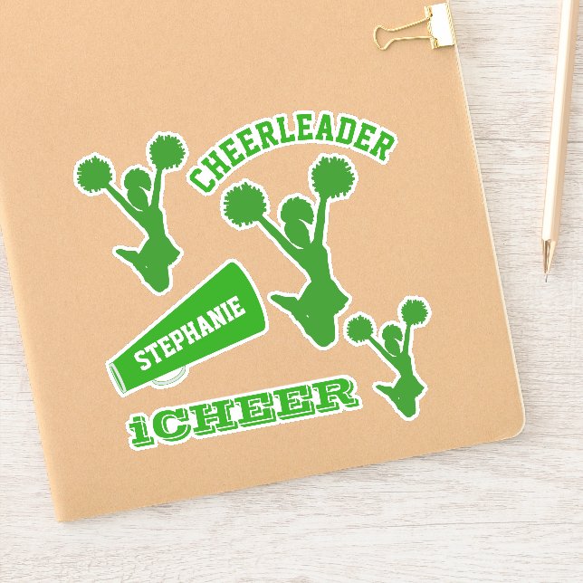 Adesivo Conjunto de Cheerleaderes Verde (Notebook)