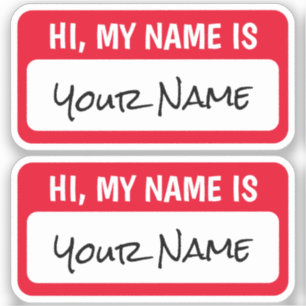 Adesivo Conjunto de Dois Altos Personalizados Meu Nome É S