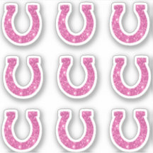 Conjunto de Ferradura Brilhante Rosa Fofa Feminina