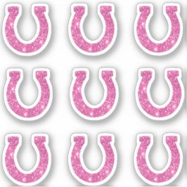 Adesivo Conjunto de Ferradura Brilhante Rosa Fofa Feminina