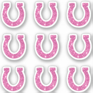 Adesivo Conjunto de Ferradura Brilhante Rosa Fofa Feminina