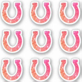 Adesivo Conjunto de Ferradura Glam Glamour Rosa Brilhante 