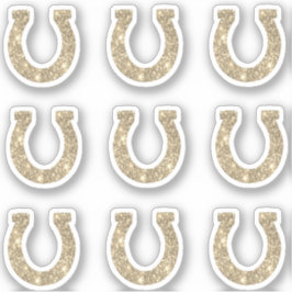 Adesivo Conjunto de Ferradura Glamouroso Dourado com Brilh