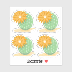 Adesivo Conjunto de Flores de Cactus 4