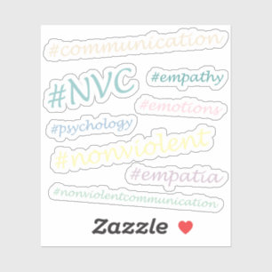 Adesivo Conjunto de Hashtag de Comunicação Não Violenta #N