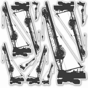 Adesivo Conjunto de Ícones da grua de construção