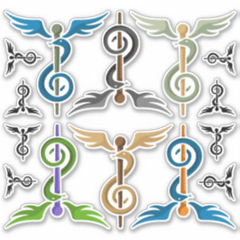 Adesivo Conjunto de Ícones de Terapia Musical