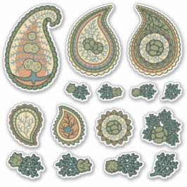 Adesivo Conjunto de Ícones do Cypress Paisley