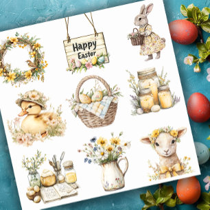 Adesivo Conjunto de Páscoa Amarelo 1