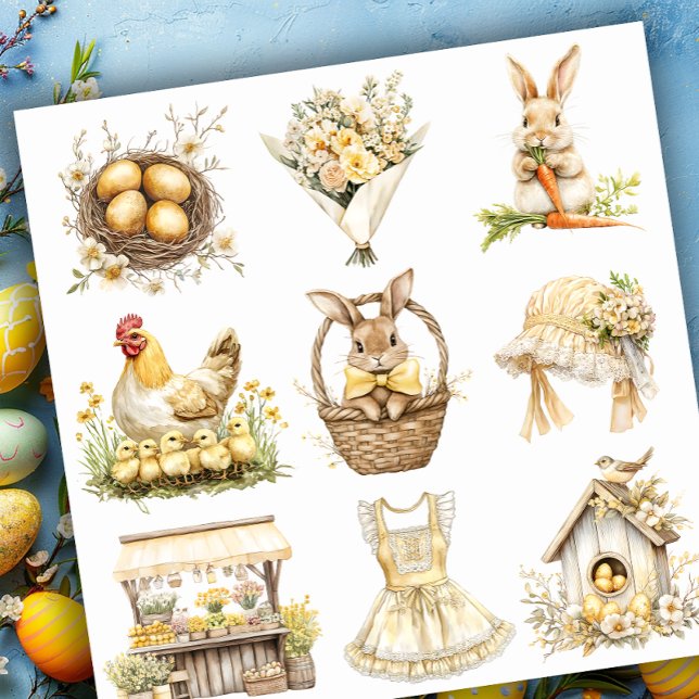 Adesivo Conjunto de Páscoas Amarelo 2 (Criador carregado)