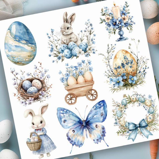 Adesivo Conjunto de Páscoas Azul 2 (Criador carregado)