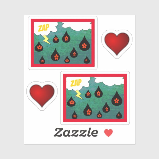 Adesivo Conjunto de Pop de Arte de BD Whimsic (Folha)