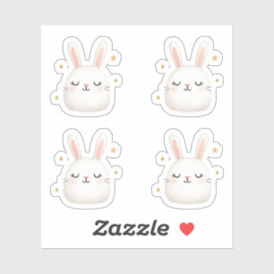 Adesivo Conjunto De Rosto Coelho Bonito - Conjunto Adoráve