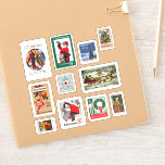 Adesivo Conjunto de Selos de Natal Vintage Retro dos EUA<br><div class="desc">Um conjunto selecionado de adesivos de vinil de selos antigos de correio do domínio público dos EUA com ilustrações de Natal. Variando do início dos anos 1900 a 1970. Perfeito para artesanato como scrapbooking,  diários junk,  diários bullet e mais. Aviso: não deve ser usado como selos reais!</div>
