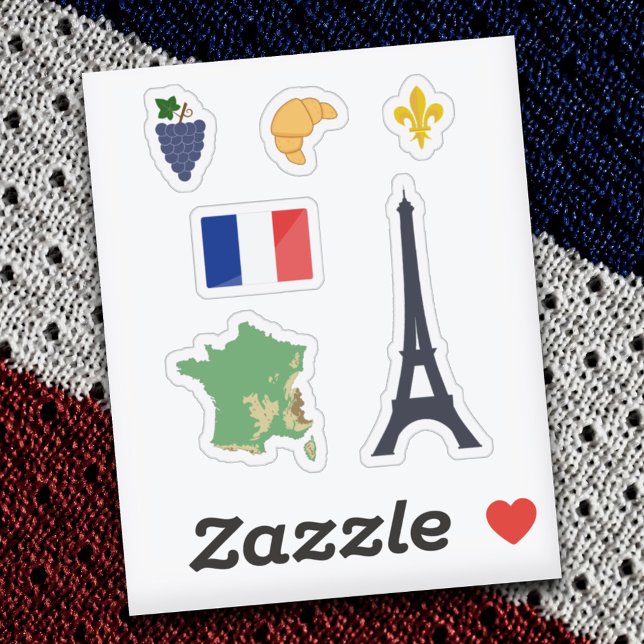 Adesivo Conjunto de Stickers França (France Stickers Set)