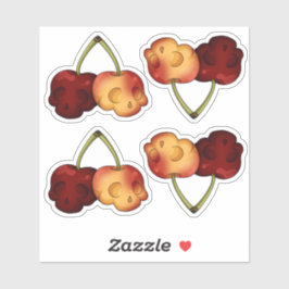 Adesivo Conjunto de Vinhetas de Cereja Doce