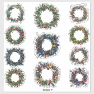 Adesivo Conjunto de Vinhetas de Natal Gótica, Pagan, Yul