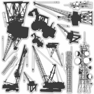 Adesivo Conjunto de Vinhetas de Paisagem Urbana