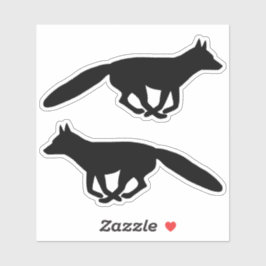 Adesivo Conjunto de VinilSticker Fox Silhouettes