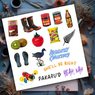 Adesivo Conjunto Kiwiana Nova Zelândia 6