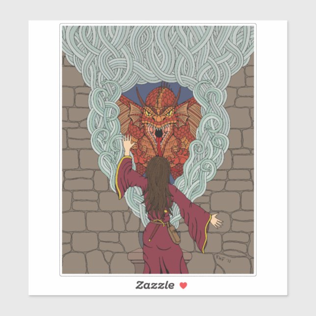 Adesivo Conjurando o Dragão (Folha)