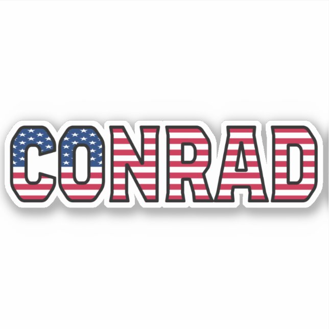 Adesivo Conrad Name Vorname USA Sticker Stickerset (Frente)