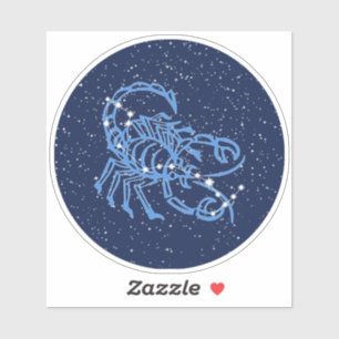 Adesivo Constelação Scorpio e Sinal Zodiac com Estrelas