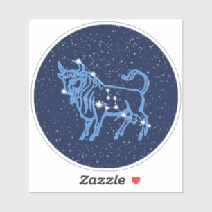 Adesivo Constelação Taurus e Sinal Zodíaco com Estrelas