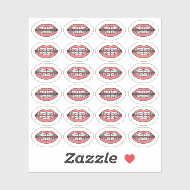 Adesivo Consulta Ortodôntica de Aparelho Ortodôntico Cuida (Folha)