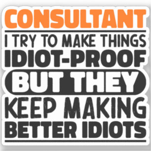 Adesivo Consultor, Tento Engraçado, Consultor