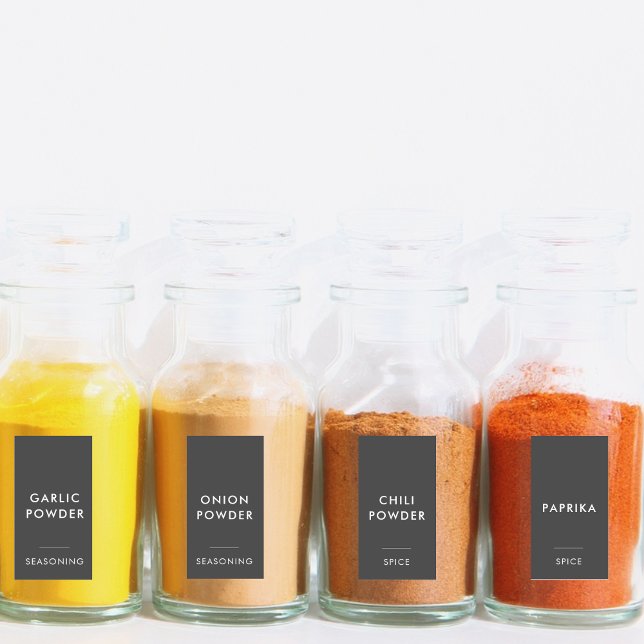 Adesivo Contentor Mínimo Simples de Cozinha de Jar de Espe (Simple Minimal Modern spice Jar Kitchen Container Sticker ()