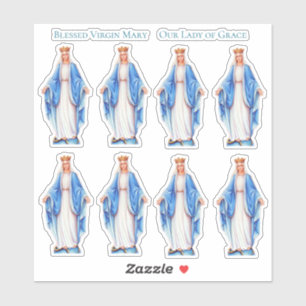 Adesivo Contorno abençoado católico do vinil de Mary da
