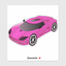 Contorno do Carro Race Rosa