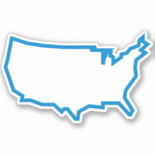 Adesivo Contorno do Mapa dos EUA