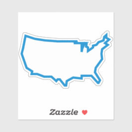 Adesivo Contorno do Mapa dos EUA