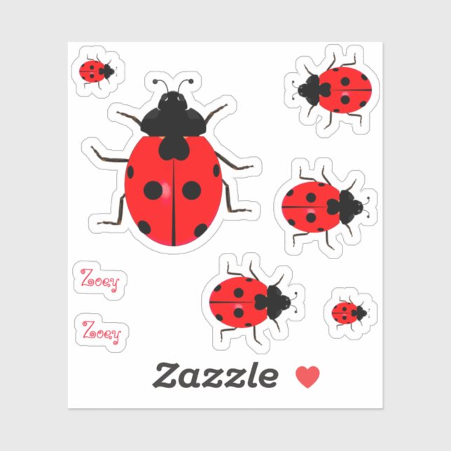 Adesivo Contour Ladybugs Vinyl Stickers Labels (Folha)