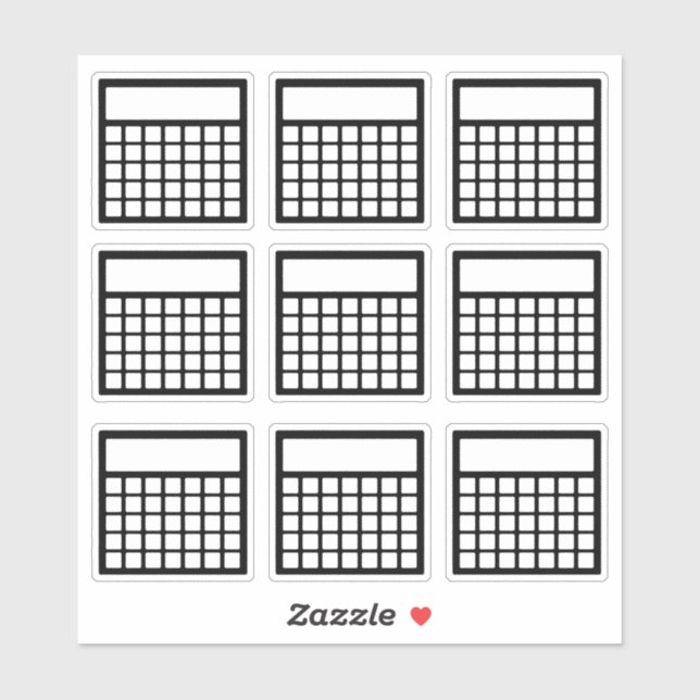 Adesivo Controlador de Habitação Mensal (Folha)