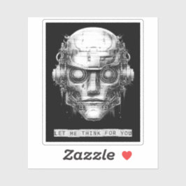 Adesivo Controle da mente Robô Cyberpunk