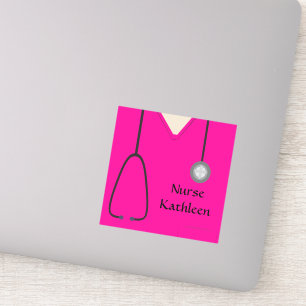 Adesivo Controle Médico Rosa Quente Uniforme